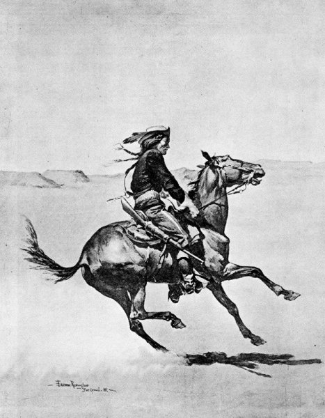 One of the Fort Keogh Cheyenne Scout Corps, Commanded by Lieutenant Casey