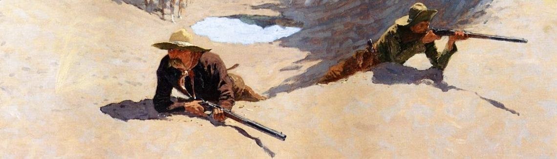 Frederic Remington - Fight For The Water Hole