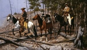 Frederic Remington - Prospecting For Cattle Range